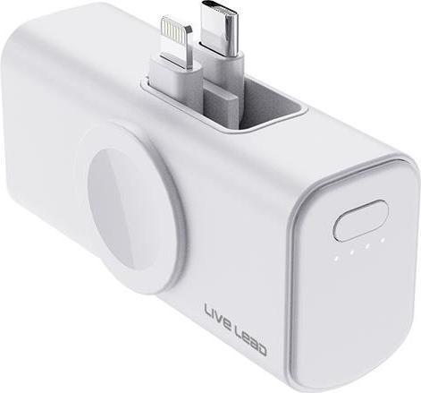 Produktbild Live Lead 4 in 1 Powerbank - Weiss (5000 mAh, 12 W)