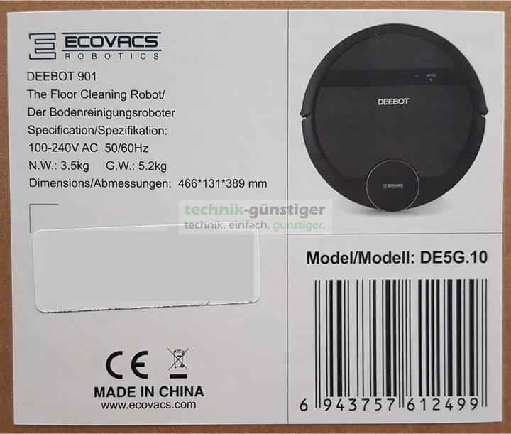 Produktbild Ecovacs Robotics Deebot 901 (Saugroboter)