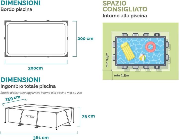 Actual product image Intex Rectangular Frame (300 x 200 x 75 cm)