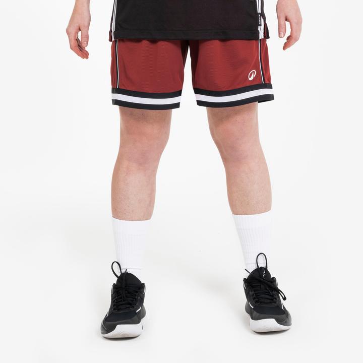 Actual product image Tarmak Damen/Herren Basketball Shorts wendbar - Short 500 schwarz/rot (L)