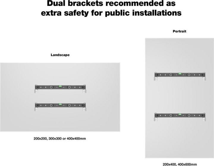 Actual product image Multibrackets M Universal Public Wallmount Black Small