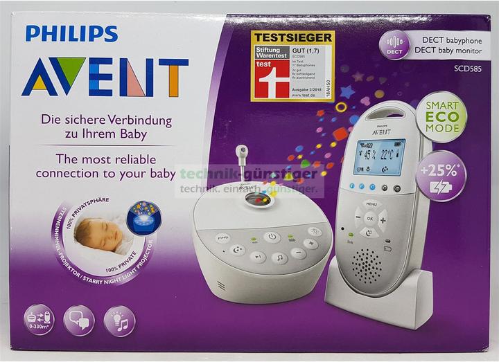 Philips Avent Baby Phone SCD585/26 DECT Starry Sky (Video & Audio, 330 m)