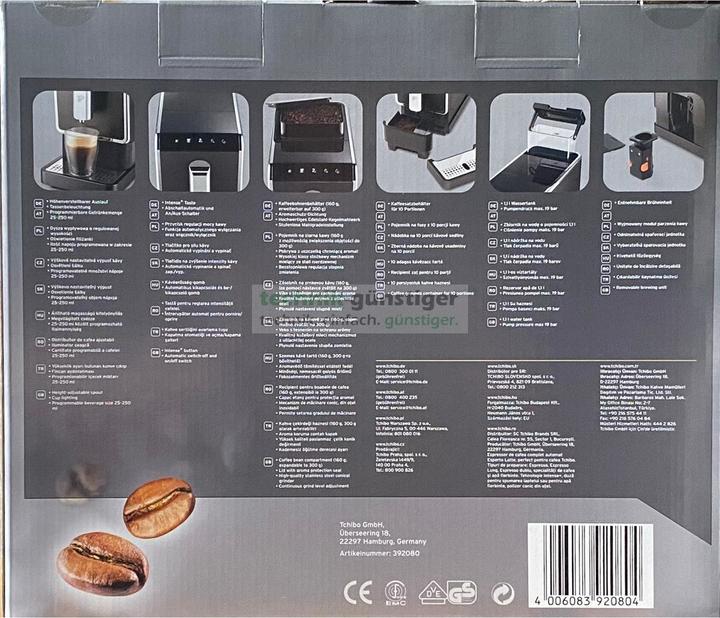Image du produit Tchibo Machine à café automatique Esperto Caffè 1.1 (19 bar, 1470 watts), Anthracite