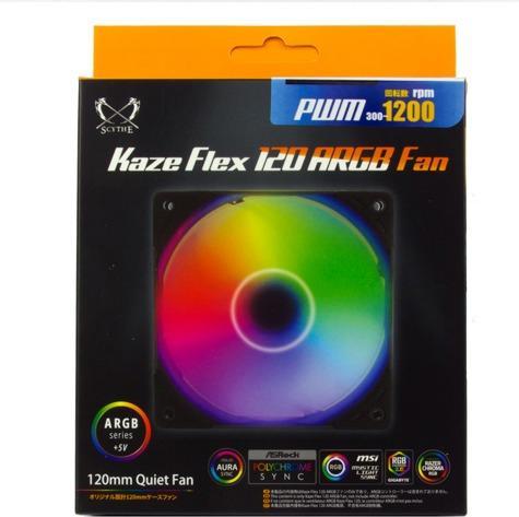 Actual product image Scythe Kaze Flex 120 ARGB PWM fan, 300-1200rpm (120 mm, 1 x)