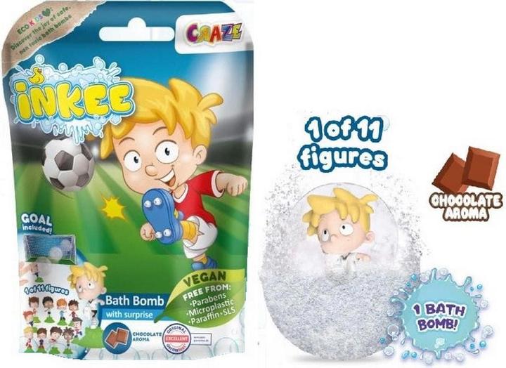 Actual product image Craze Inkee Fussall bath bomb with collectible figure (Bath bombs)