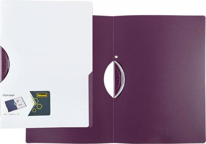 Produktbild Idena Clipmappe A4 PP weiss lila 30 Blatt (A4, 1 x)