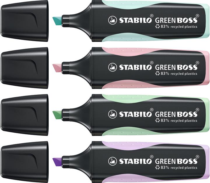 Image du produit STABILO Surligneur GREEN BOSS (Multicolore, 5 mm, 4 x)