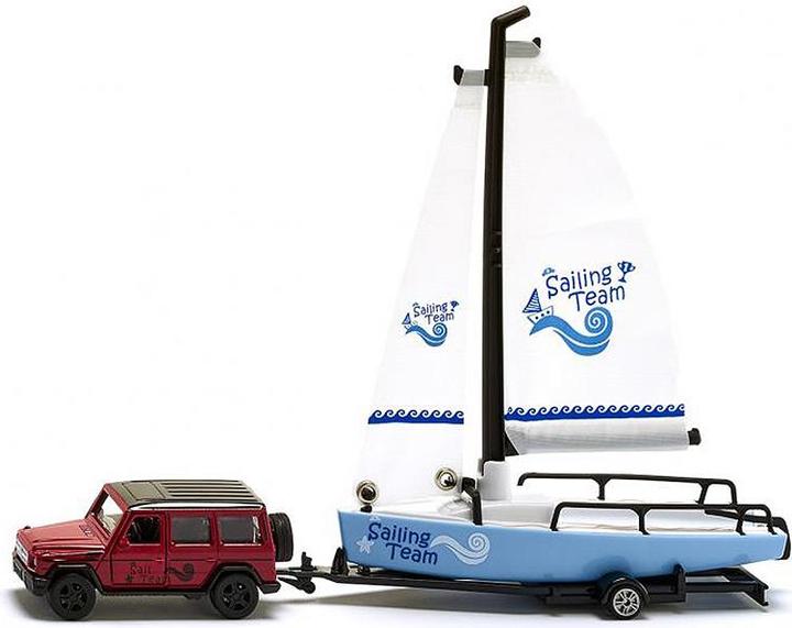 Actual product image Siku Mercedes-Benz with sailboat