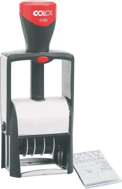 Actual product image Colop Word and date stamp 2160/RL red/black