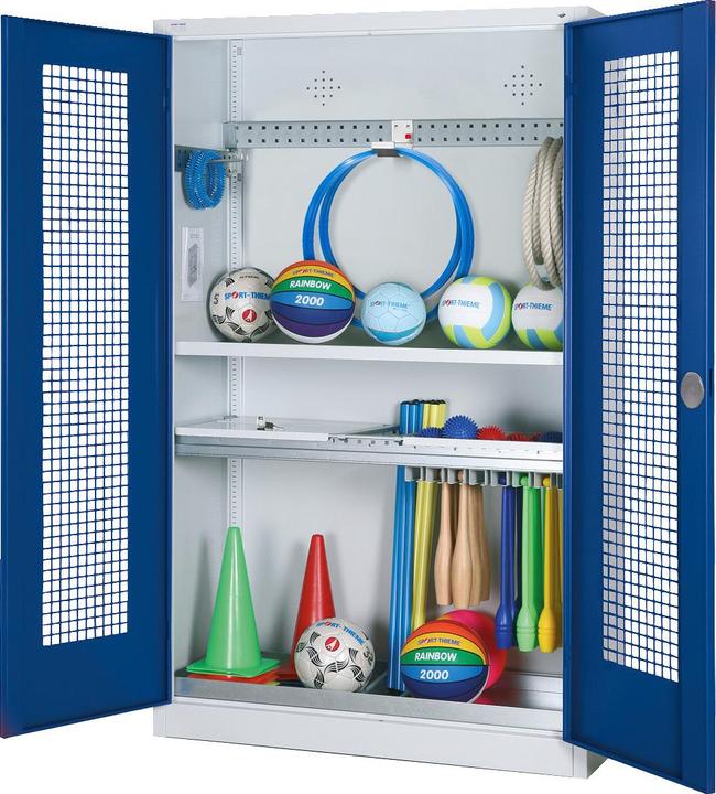 Immagine prodotto C+P Armadio modulare per attrezzature sportive con attrezzatura completa (HxLxP: 195x120x50 cm, con