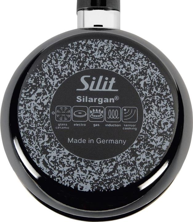 Produktbild Silit Stielkasserolle Topf 16cm Stieltopf 1,3l Modesto Line Silargan (16 cm, Kochtopf, Edelstahl)
