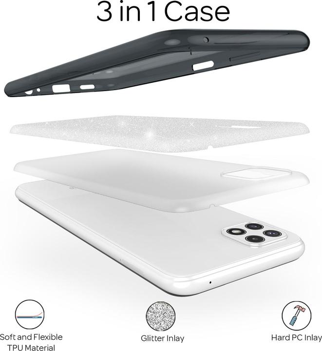 Produktbild Nalia Glitzer Handyhülle (Samsung Galaxy A22 5G)