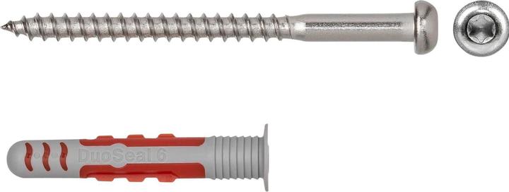 Image du produit Fischer Chevilles à expansion SX 6 x 30 SK carte SB, 15 x vis pour panneaux d'aggloméré 4,5 x 40, 049126 (50 pcs)