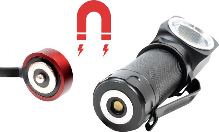 Actual product image PNI USB cable for charging Adventure F75 torches, with magnetic contact, length 50 cm (50 cm)