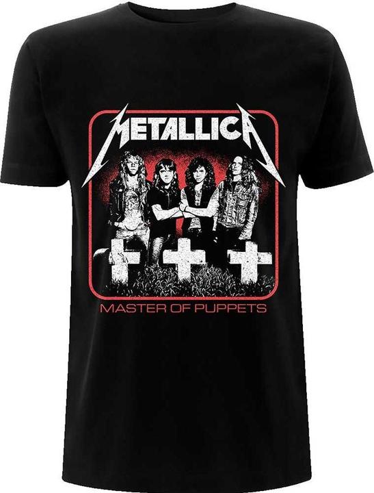 Metallica Unisex Adult Master Of Puppets Vintage Photo Cotton T-Shirt (M)