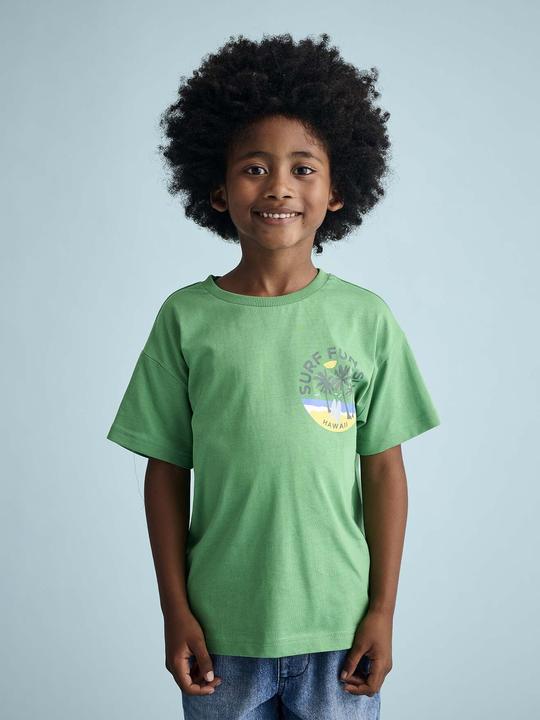Image du produit Vertbaudet Jungen T-Shirt mit Print an der Brust und Recycling-Baumwolle (128)