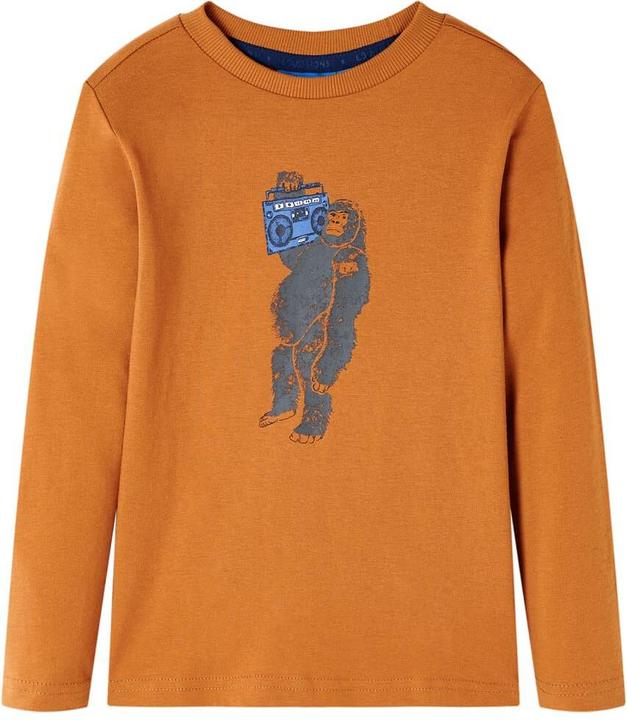 VidaXL Kinder-Langarmshirt Dunkelocker 92,Material: 100 (92)