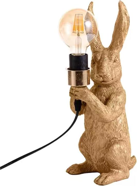 Actual product image Hermex Hasenlampe Nachttischlampe Tiermotiv-Beleuchtung Hasen-Dekoleuchte (E27)