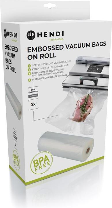 Produktbild Hendi Vakuum Kochbeutel Rolle, 2er Set - 75µm (2 x)