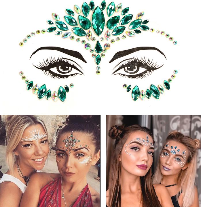 Immagine prodotto PhoneLook Adesivi per il festival e l'aria aperta Adesivi per il viso Glitter Diamonds Tattoo Style 2