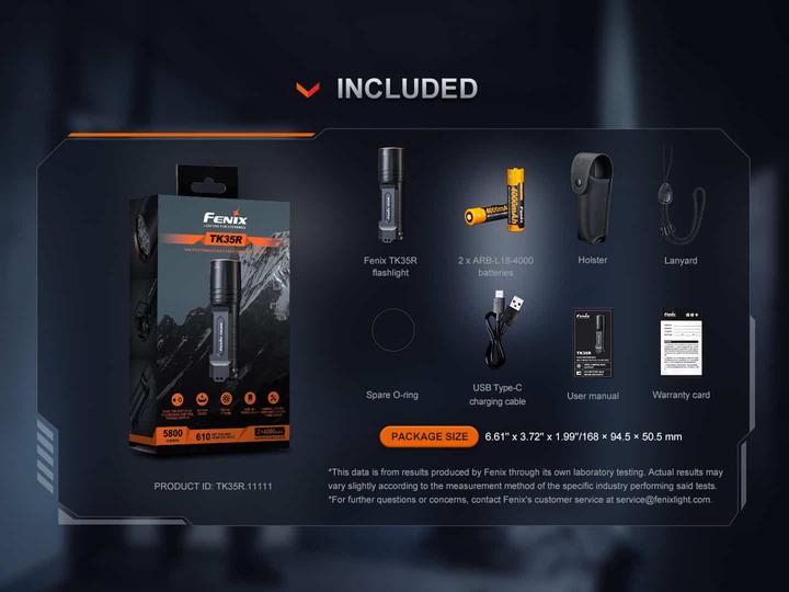 Actual product image Fenix TK35R (15.40 cm, 5800 lm)
