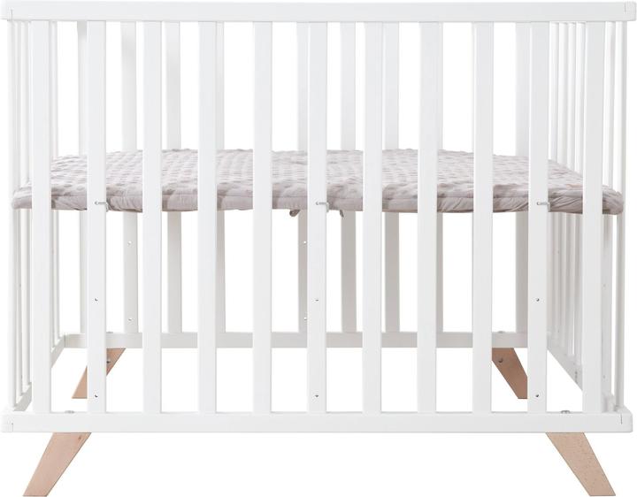 Produktbild Roba Laufgitter 75x100 cm mit Holzfüssen Lil Planet grau (72.50 cm, 98 cm)