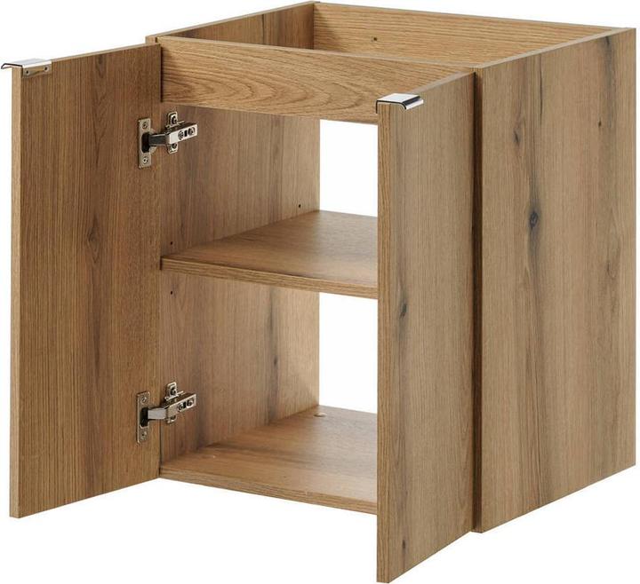 Produktbild En.Casa Waschtisch Skelbolu mit Türen 50x57x39 cm Eicheoptik