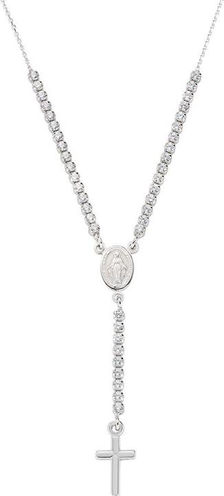 Produktbild Amen Rosary Style Tennis Cross Halskette (Silber 925, 38 cm)