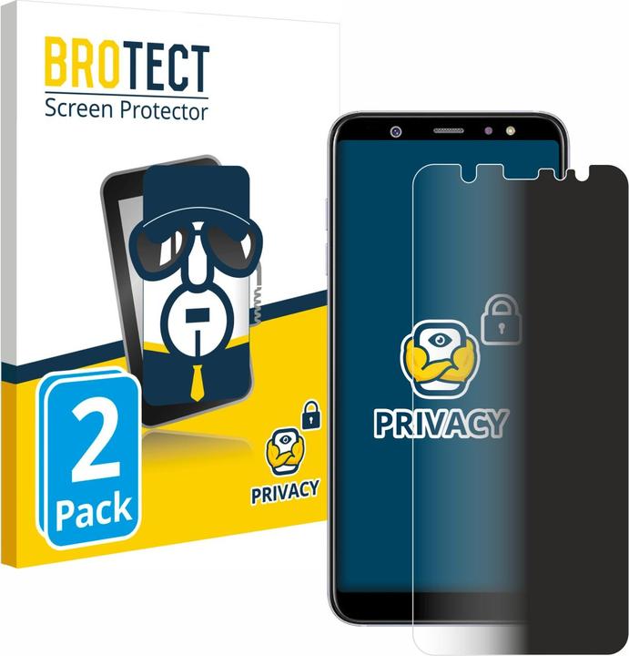 Produktbild BROTECT Sichtschutzfolie Anti-Spy Privacy Folie Blaulicht-Schutz (1 Stück, Samsung Galaxy J6 (2018))