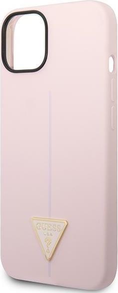 Actual product image Guess GUHCP14SSLTGU iPhone 14 6.1" fioletowy/purple hardcase Silicone Triangle (Apple iPhone 14, Apple iPhone 15, Apple iPhone 13)