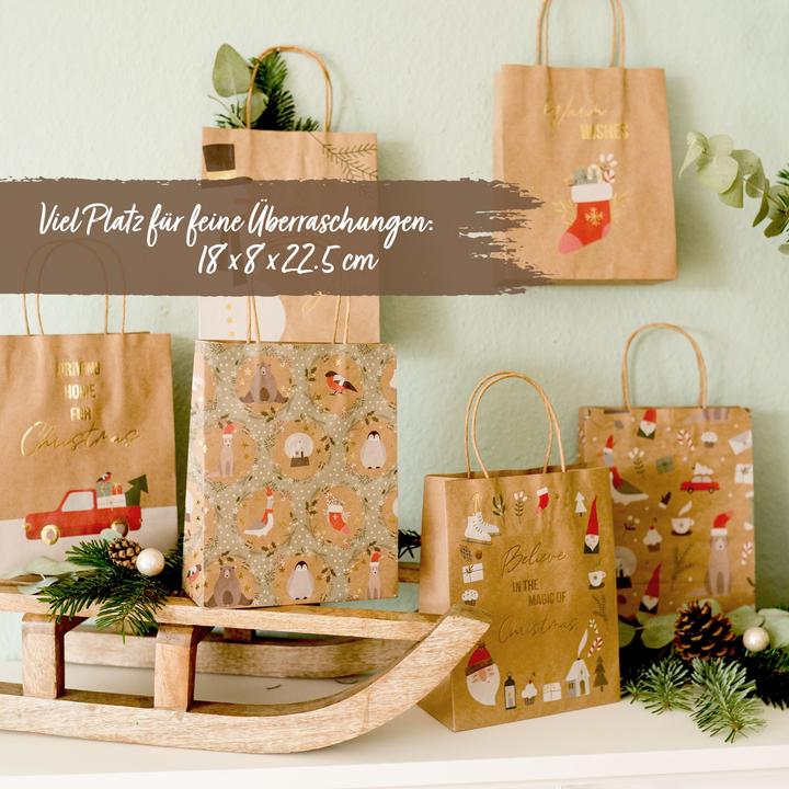 Produktbild Papierdrachen Christmas (Geschenktüte, 6 x)
