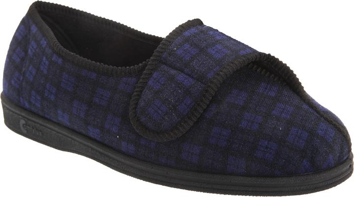 Comfylux Georgie Hausschuhe Pantoffeln Mit Klettverschluss Besonders Weit