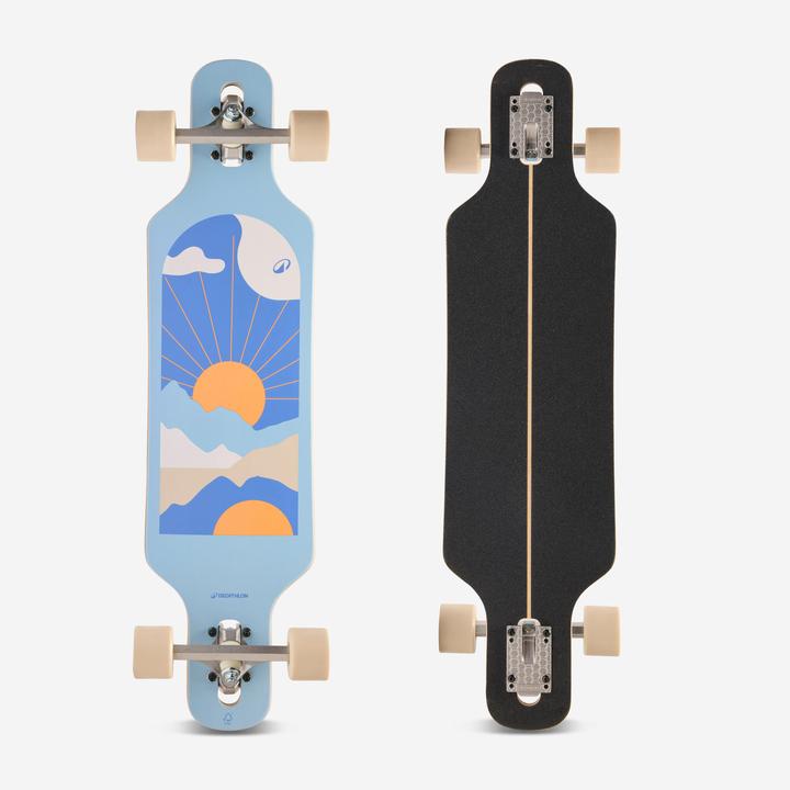Oxelo Longboard Einsteiger - Drop 100 Mini Sunrise (23.23")