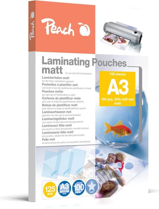 Image du produit Peach Feuille de plastification A3 (A3, 100 pièce(s), 125 µm)
