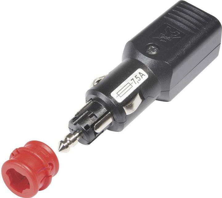 Produktbild ProCar Universalstecker NG 7.5A mit zwangsgeführter Zugentlastung, mit Sicherung