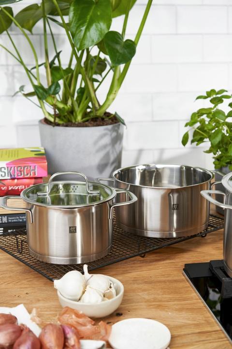 Produktbild Zwilling TrueFlow Kochgeschirr-Set | 4tlg. (Pfannenset + Topfset, Edelstahl)