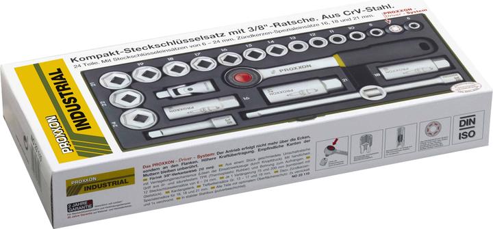 Actual product image Proxxon Socket wrench set (3/8")