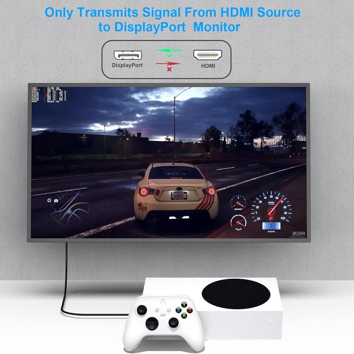 Actual product image Benfei HDMI - DisplayPort cable (1.83 m, DisplayPort)