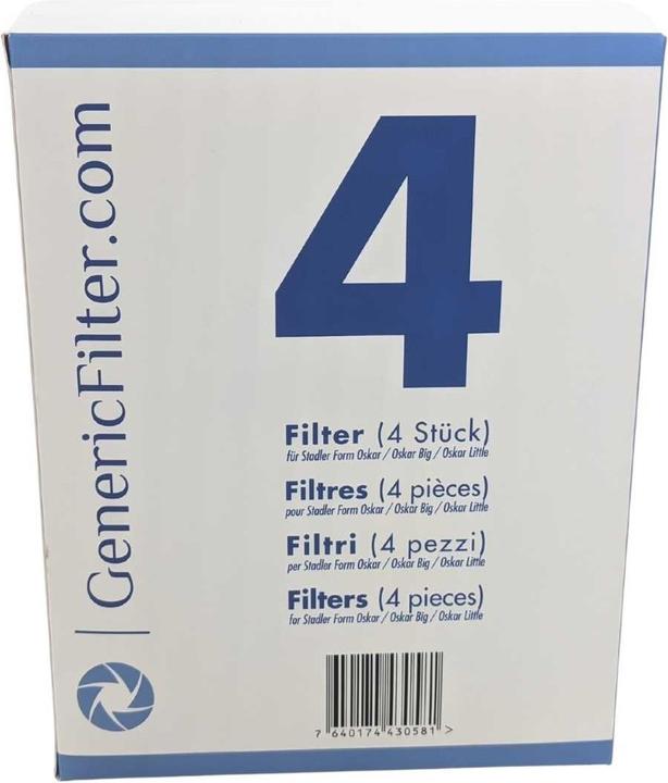 Image du produit GenericFilter Filtre de remplacement pour Stadler Form Oskar / Karl (4 x)