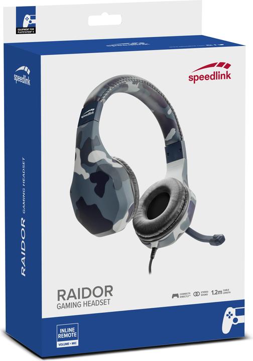 Produktbild Speedlink Headset Raidor PS4, schwarz (SL-450303-BE) (Kabelgebunden)