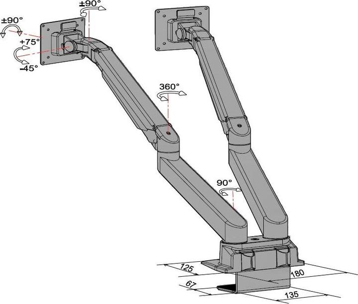 Actual product image Multibrackets M Deskmount (Table, 32")
