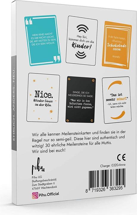 Actual product image Simon & Jan Milestone cards momlife (German)