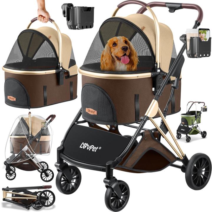 Produktbild Lovpet 3in1 Hundebuggy (Katze, Hund, Komplett zu öffnen, Faltbar, Atmungsaktiv)