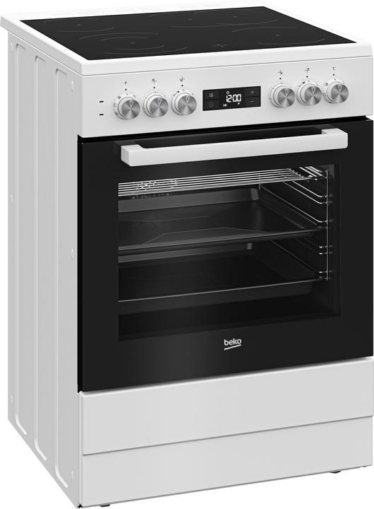 Immagine prodotto Beko FSM 67320 GWS ws Fornello a libera installazione 60cm Ceran A 8 modalità di riscaldamento Orologio