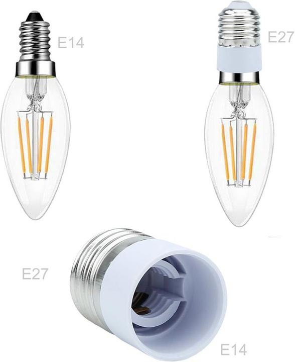Image du produit Intirilife Adaptateur de culot d'ampoule E27 vers E14