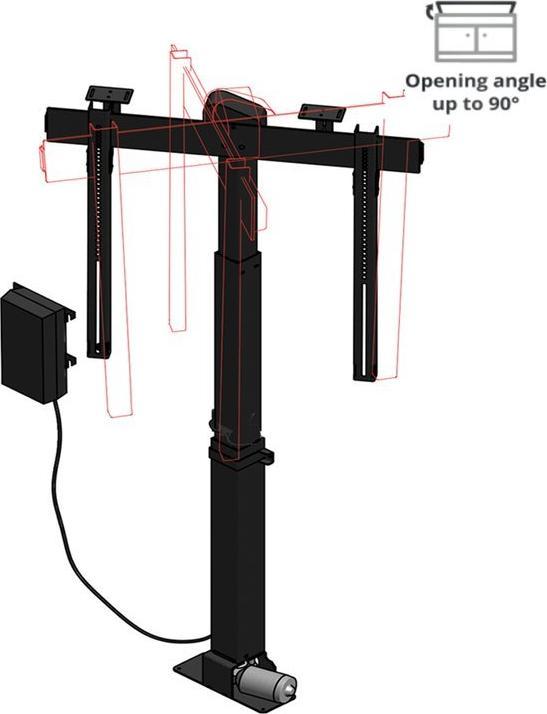Immagine prodotto Xantron Sollevatore per mobili TV PREMIUM-K1-RotoLift-AutoLid (Universale, 50", 30 kg)
