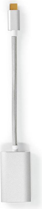 Produktbild Nedis CCTB64480AL02. Kabellänge: 0,2 m, Anschluss 1: USB Typ-C, Anschluss 2: DisplayPort. Menge pro Packu (USB Typ-C, 20 cm)