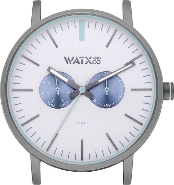 Watx & Colors Unisex-Uhr WXCA2733 Grau Silberfarben (Ø 44 mm) (44 mm)