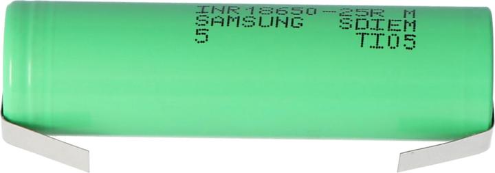 Produktbild Samsung Akku INR18650-25R ungeschützt mit Lötfahne U Form (1 Stk., 18650, 2500 mAh)