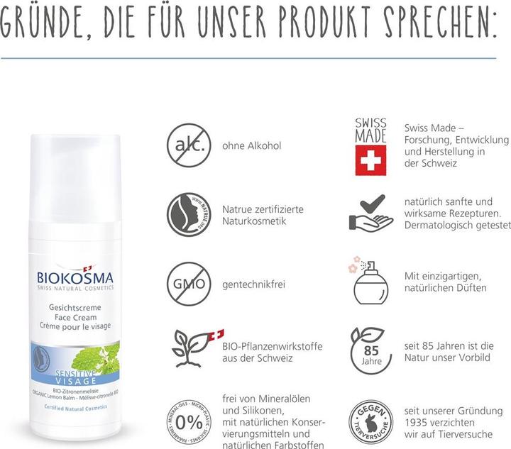 Actual product image Biokosma Sensitive Visage (50 ml)